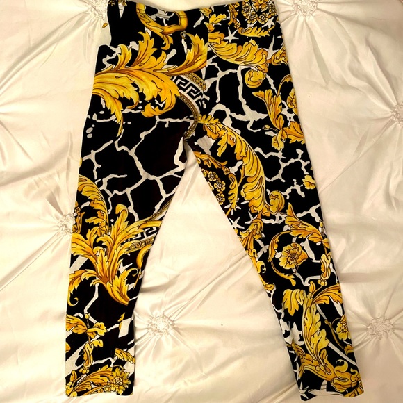 VERSACE Baroque Print Leggings Pants Boys Girls 24M 2T - Picture 2 of 4